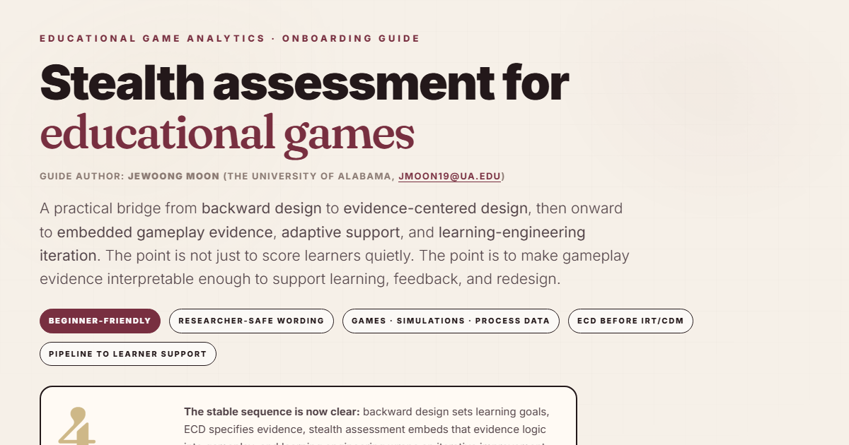 Stealth assessment guide preview